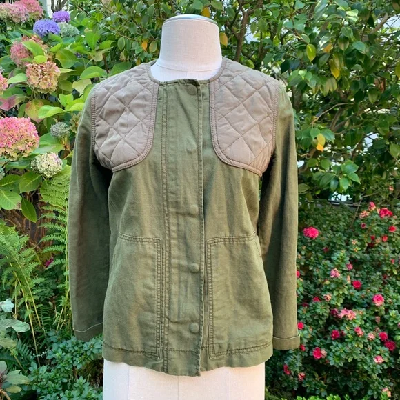 *SOLD* Madewell Quilted Jacket Olive Green Sz XS - Picture 2 of 8